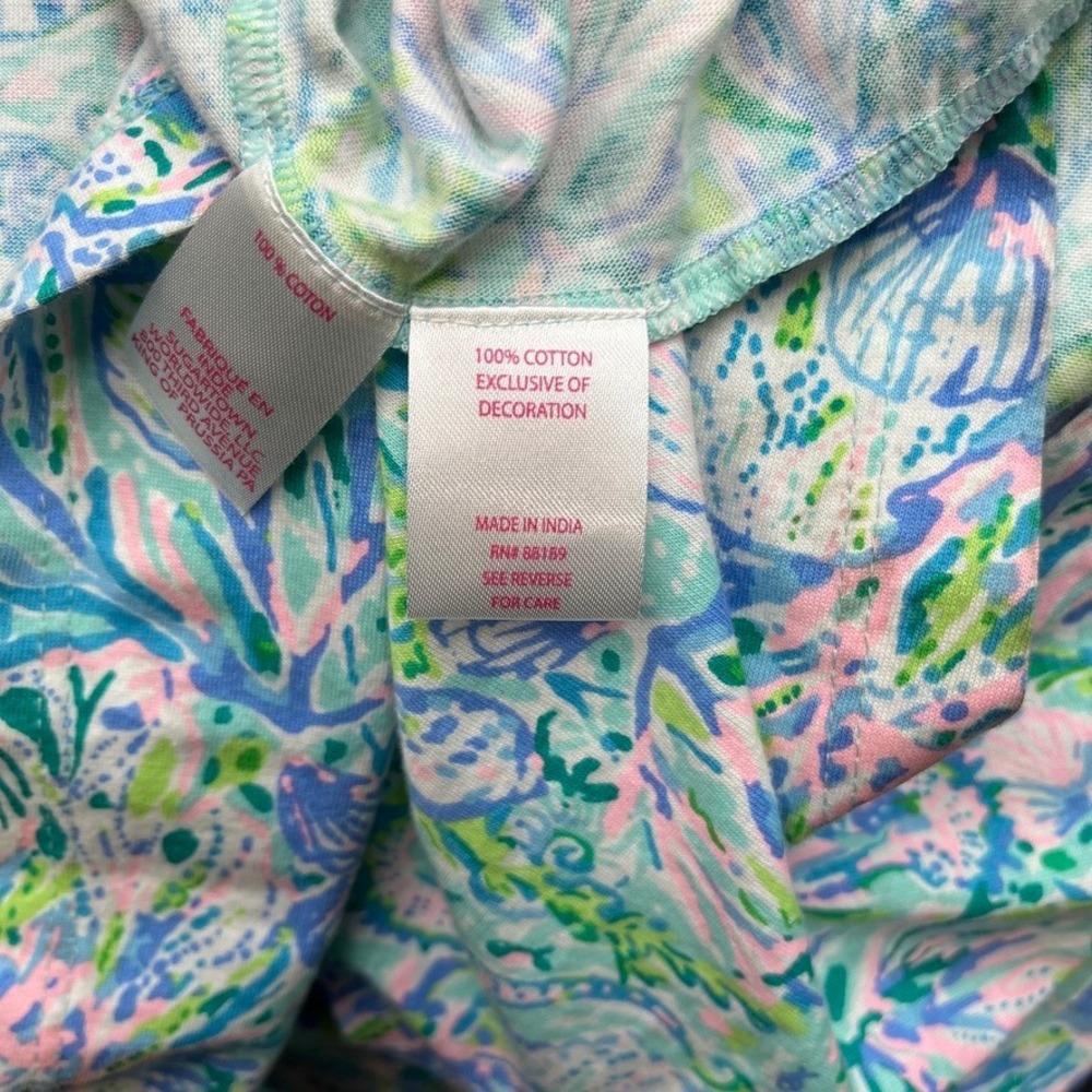 Lilly Pulitzer Malone Maxi Dress Small Surf Blue Soleil It On Me Tiered Boho NEW - Picture 7 of 10